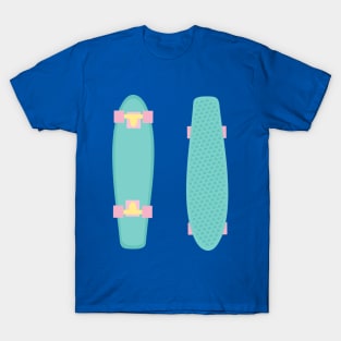 Pastel Turquoise Skateboard T-Shirt